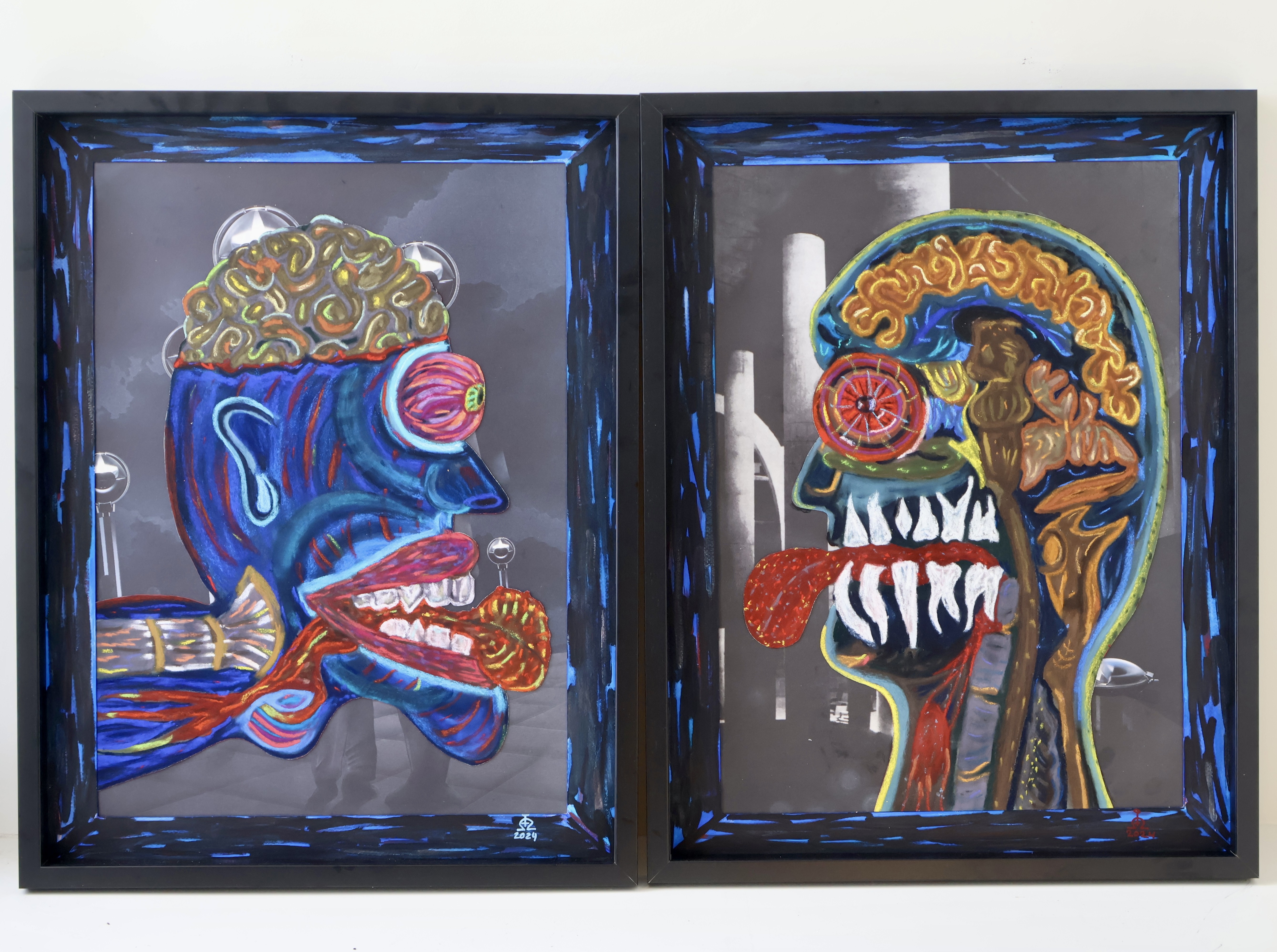 The desired kiss (diptych)